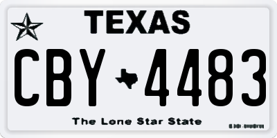 TX license plate CBY4483