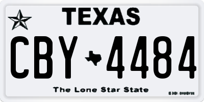 TX license plate CBY4484