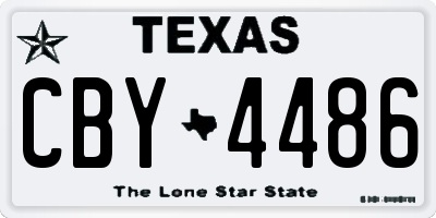 TX license plate CBY4486
