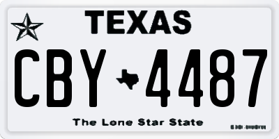 TX license plate CBY4487