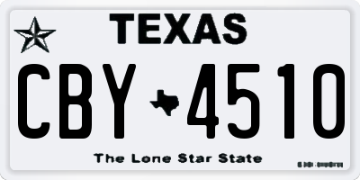 TX license plate CBY4510