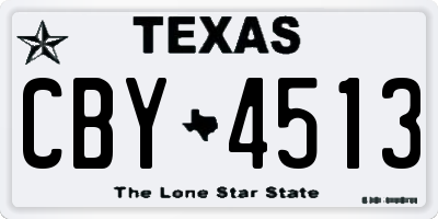 TX license plate CBY4513