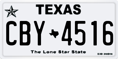 TX license plate CBY4516