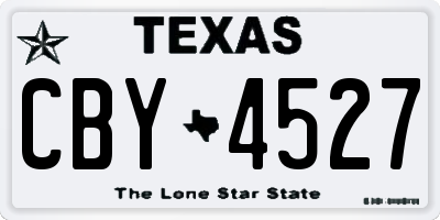 TX license plate CBY4527
