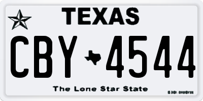 TX license plate CBY4544
