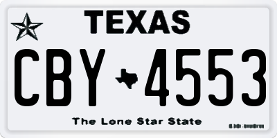 TX license plate CBY4553