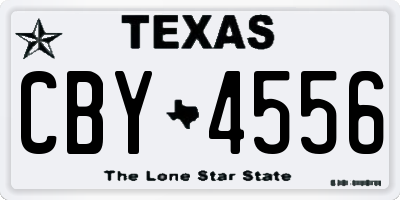 TX license plate CBY4556