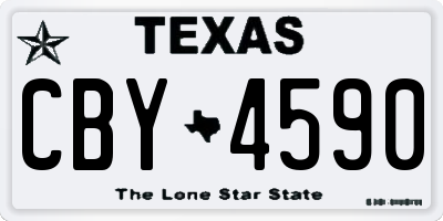 TX license plate CBY4590