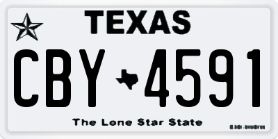 TX license plate CBY4591