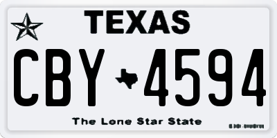 TX license plate CBY4594