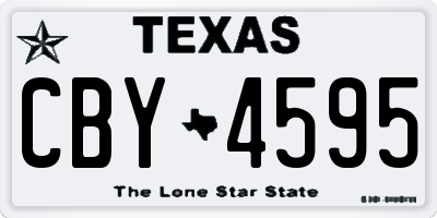 TX license plate CBY4595