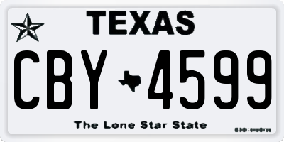 TX license plate CBY4599