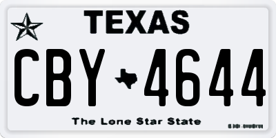 TX license plate CBY4644