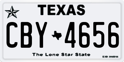 TX license plate CBY4656