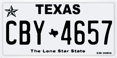 TX license plate CBY4657