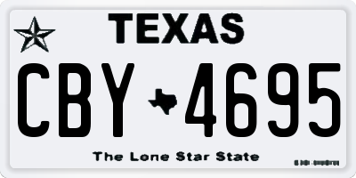 TX license plate CBY4695