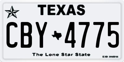TX license plate CBY4775