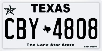 TX license plate CBY4808