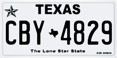 TX license plate CBY4829