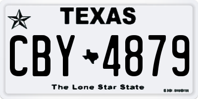 TX license plate CBY4879