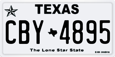 TX license plate CBY4895