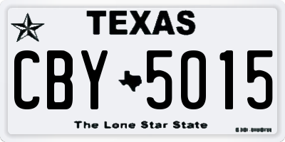 TX license plate CBY5015
