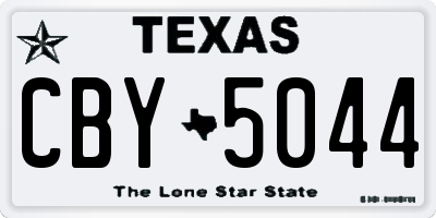 TX license plate CBY5044