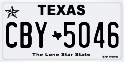 TX license plate CBY5046