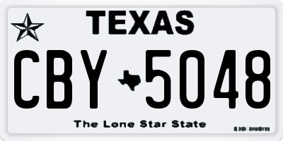 TX license plate CBY5048