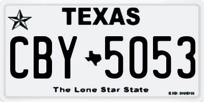 TX license plate CBY5053