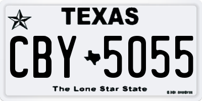 TX license plate CBY5055