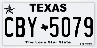 TX license plate CBY5079