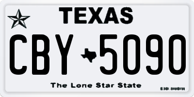 TX license plate CBY5090