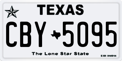 TX license plate CBY5095