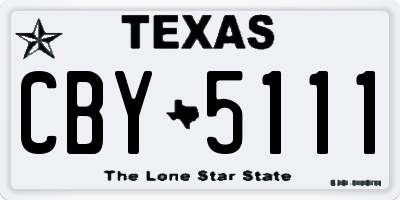 TX license plate CBY5111