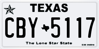 TX license plate CBY5117