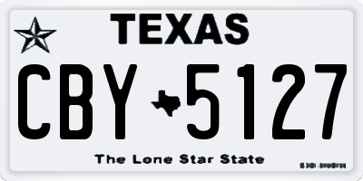 TX license plate CBY5127