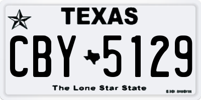 TX license plate CBY5129