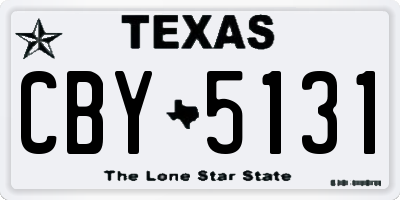 TX license plate CBY5131