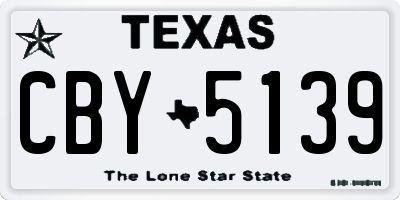TX license plate CBY5139