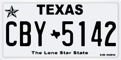 TX license plate CBY5142