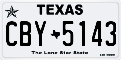 TX license plate CBY5143