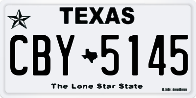 TX license plate CBY5145