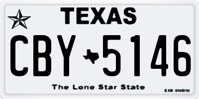 TX license plate CBY5146