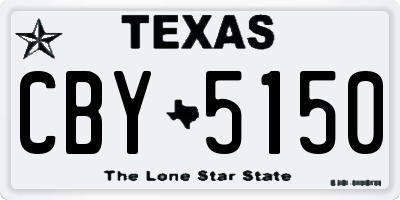 TX license plate CBY5150