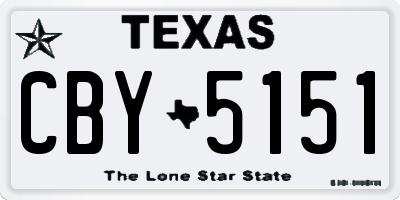 TX license plate CBY5151