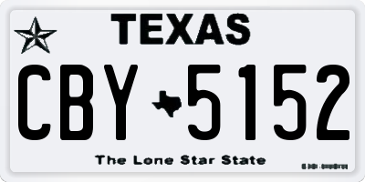 TX license plate CBY5152