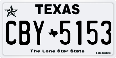 TX license plate CBY5153