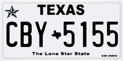 TX license plate CBY5155
