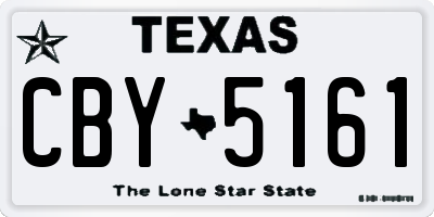 TX license plate CBY5161